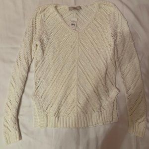 Knit Woven Sweater